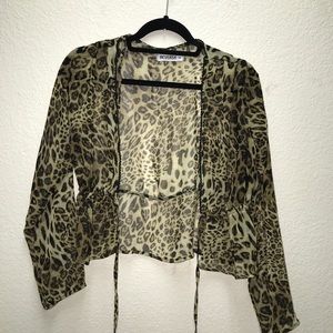 Tiger mist cheetah blouse